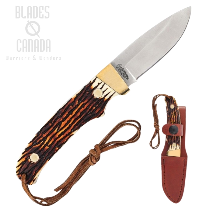 Old Timer PH2N Mini Pro Hunter Stag w/ Leather Sheath