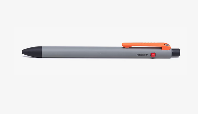 Tactile Turn Side Click 8-Bit Pen Standard, Titanium Cerakote, Orange/Red Accents, SCL8B