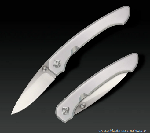 Ocaso Mini Seaton Folding Knife, AUS 10A Satin, Steel Silver, 42SMS