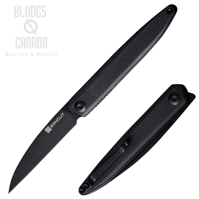 (image for) SENCUT Jubil Flipper Folding Knife, D2 Black, G10 Black, 20029-2