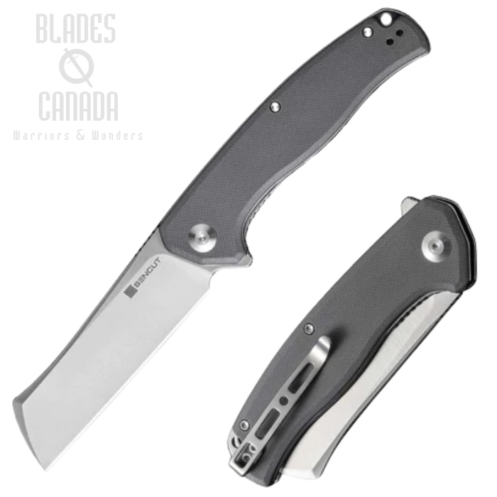 SENCUT Traxler Flipper Folding Knife, Satin Blade, G10 Gray, S20057C-3 (image for) SENCUT Traxler Flipper Folding Knife, Satin Blade, G10 Gray, S20057C-3