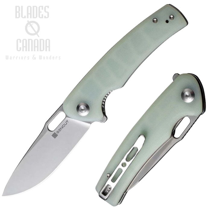 (image for) SENCUT Verperon Flipper Folding Knife, Satin Blade, G10 Natural, S20065-2