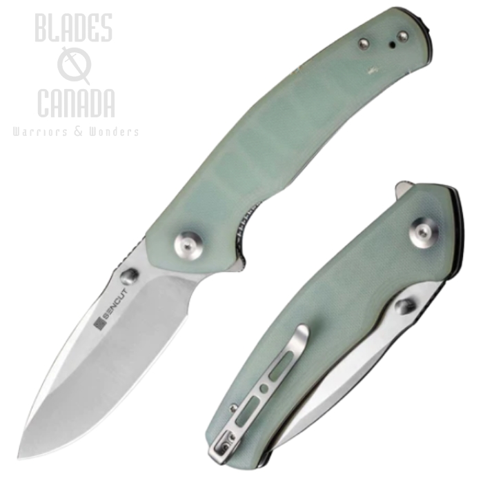 SENCUT Slashkin Flipper Folding Knife, D2 Satin, G10 Natural, S20066-2 (image for) SENCUT Slashkin Flipper Folding Knife, D2 Satin, G10 Natural, S20066-2