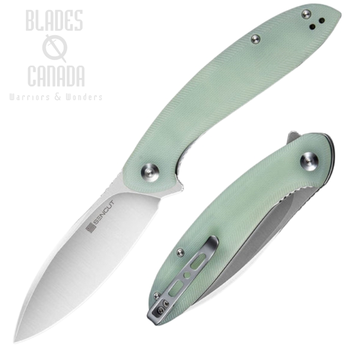 (image for) SENCUT San Angelo Flipper Folding Knife, Satin Blade, G10 Natural, S21003-2
