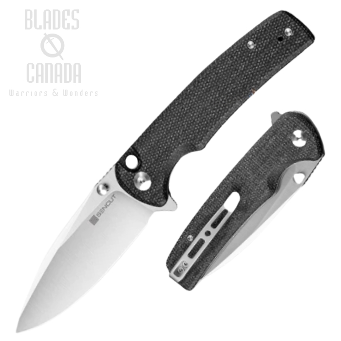 (image for) SENCUT Sachse Flipper Folding Knife, Micarta Black, S21007-1