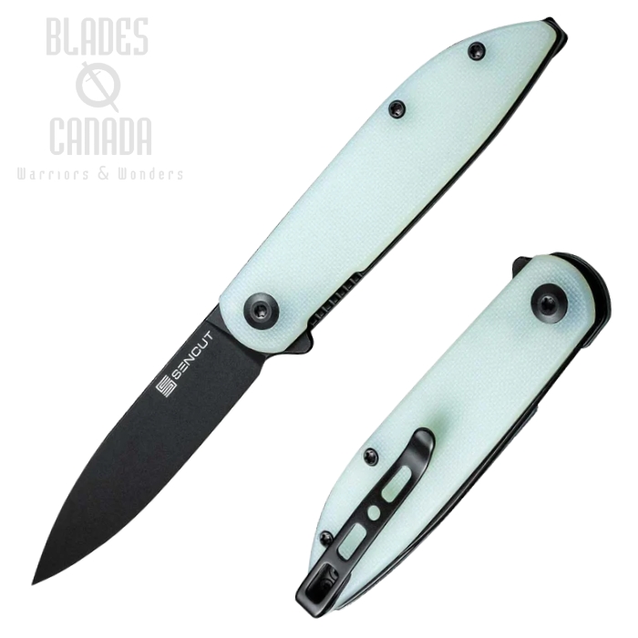 (image for) SENCUT Bocll II Flipper Folding Knife ,D2 Black, G10 Natural, S22019-2