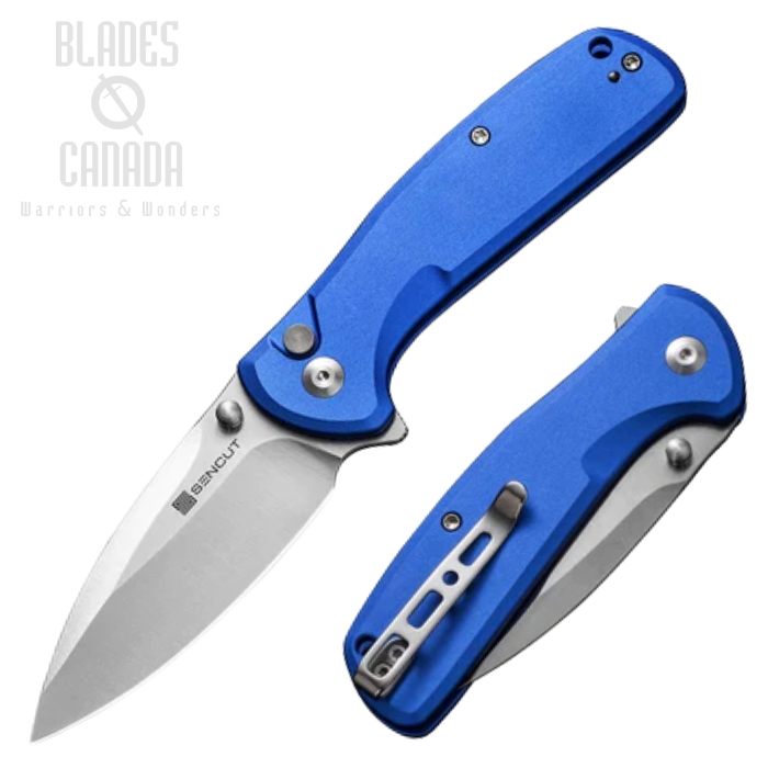 (image for) Sencut ArcBlast Flipper Button Lock Knife, Aluminum Blue, S22043B-3