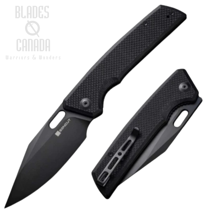 (image for) SENCUT GlideStrike Folding Knife, Black Blade, G10 Black, S23018-1
