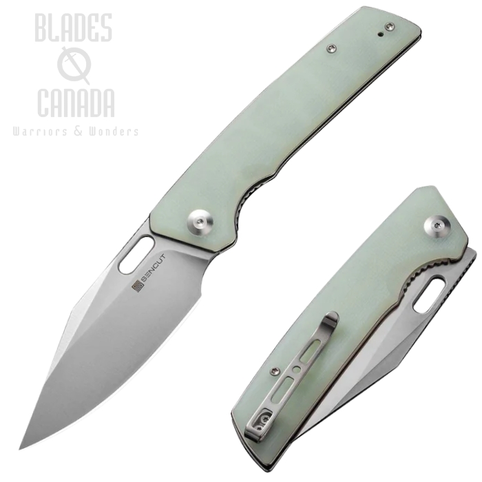 (image for) SENCUT GlideStrike Folding Knife, Satin Blade, G10 Natural, S23018-2