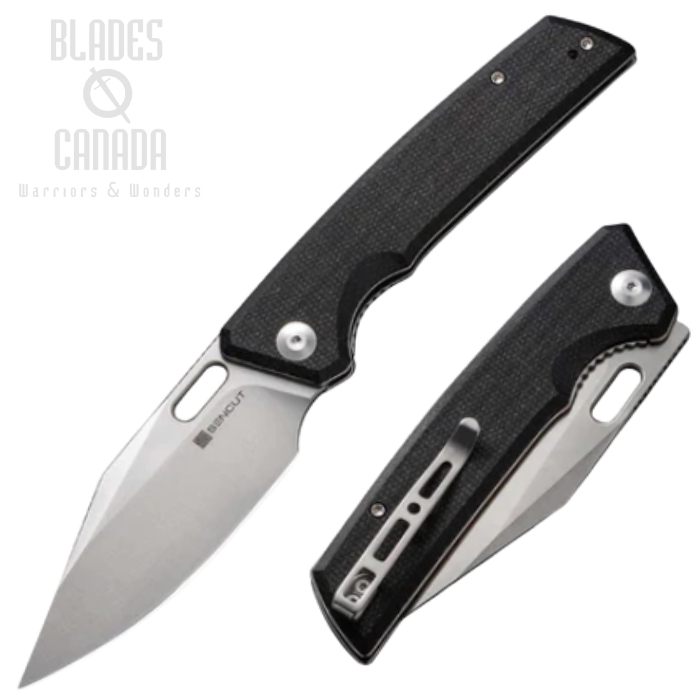 (image for) SENCUT Glidestrike Folding Knife, Satin Blade, Micarta Black, S23018-4