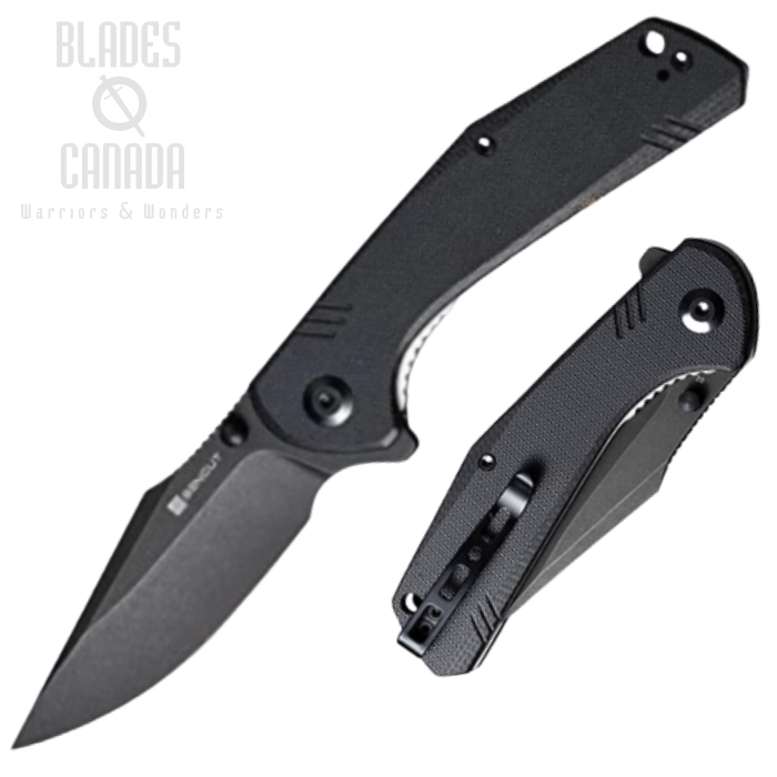 SENCUT Actium Flipper Folding Knife, D2 Black SW, G10 Black, SA02C (image for) SENCUT Actium Flipper Folding Knife, D2 Black SW, G10 Black, SA02C