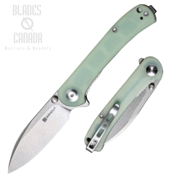 (image for) SENCUT Scepter Flipper Folding Knife, Stonewash Blade, G10 Natural, SA03C