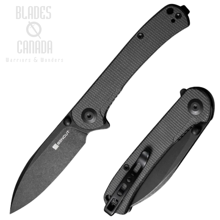 SENCUT Scepter Flipper Folding Knife, Black SW, Micarta Dark Green, SA03G (image for) SENCUT Scepter Flipper Folding Knife, Black SW, Micarta Dark Green, SA03G