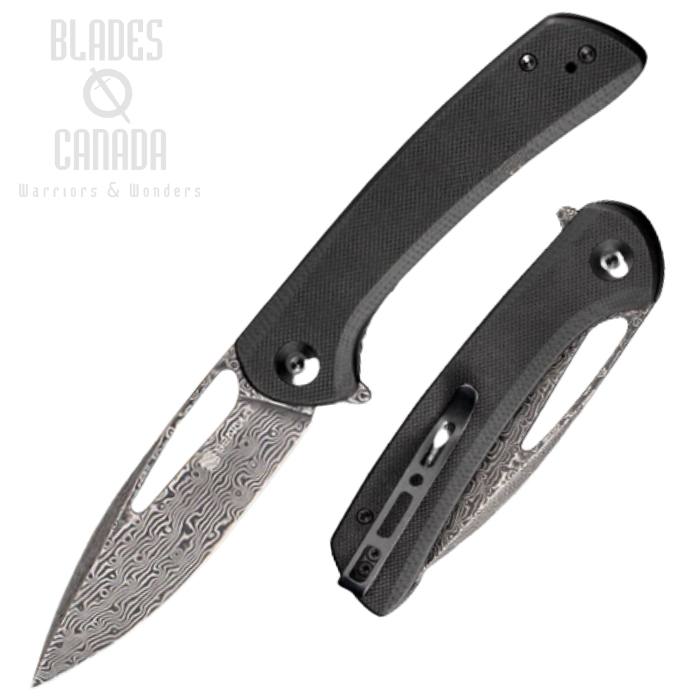 (image for) SENCUT Honoris Flipper Folding Knife, Damascus, G10 Black, SA07C