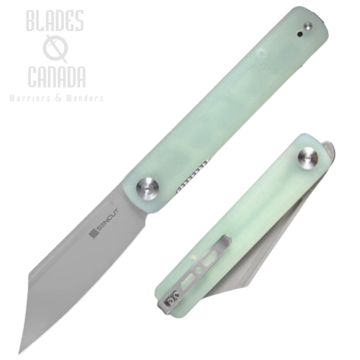 (image for) SENCUT Bronte Flipper Folding Knife, Stonewash Blade, G10 Natural, SA08C