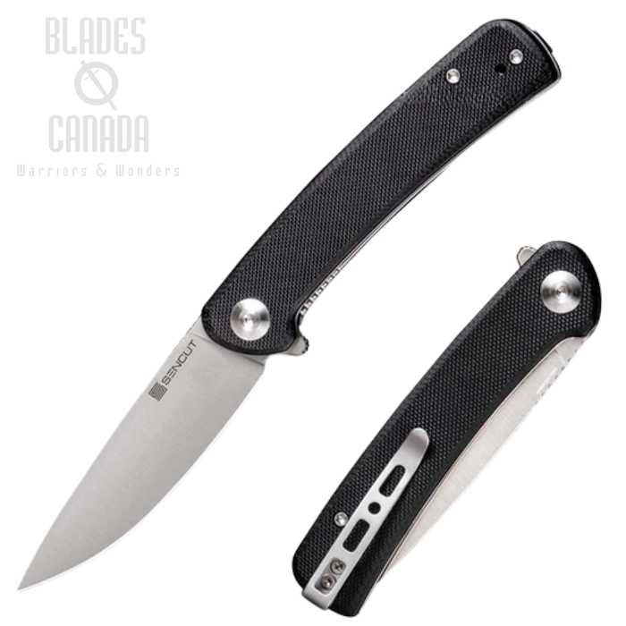 SENCUT Neches Flipper Folding Knife, Satin Blade, G10 Black, SA09A (image for) SENCUT Neches Flipper Folding Knife, Satin Blade, G10 Black, SA09A