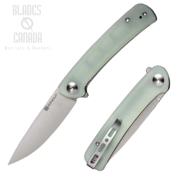 (image for) SENCUT Neches Flipper Folding Knife, Satin Blade, G10 Natural, SA09B