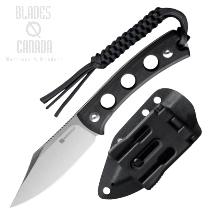 (image for) SENCUT Waxahachie Fixed Blade Knife, G10 Black, Kydex Sheath, SA11A