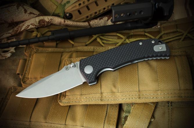 Spartan Blades Astor Folding Knife, CTS-XHP, Carbon Fiber/G10
