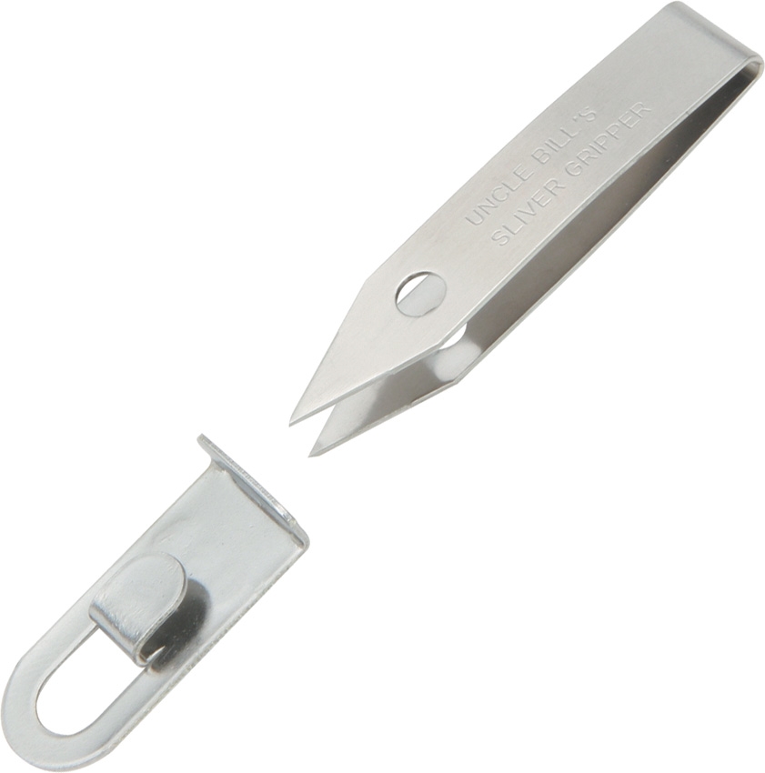 Uncle Bill's Sliver Gripper Keychain Precision Tweezers - Click Image to Close