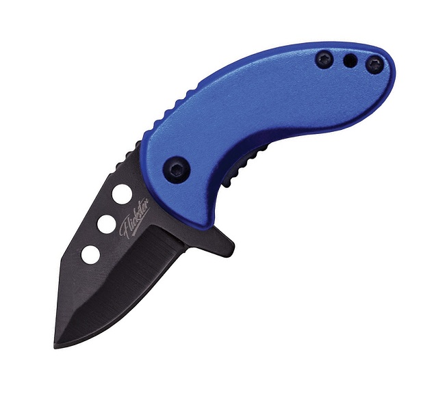 Shadow Cutlery Flickster Assisted Opening Flipper Folding Knife, Blue SH2010BL