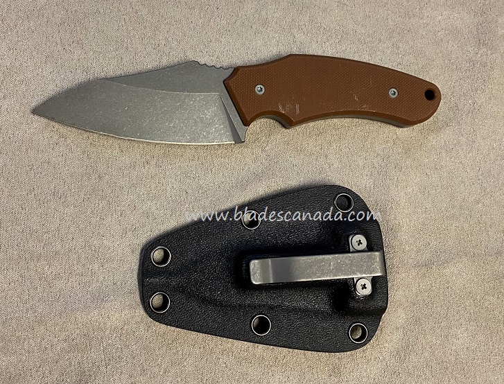 Hoback Shepherd Fixed Blade Knife, CPM 20CV SW, G10 Brown