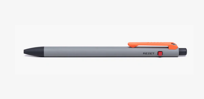 Tactile Turn Side Click Slim 8-Bit Pen Standard, Titanium Cerakote, Orange/Red Accents, SLIMSCL8B