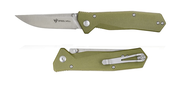 Steel Will Daitengu Folding Knife, D2 Steel, G10 Green, F11-02