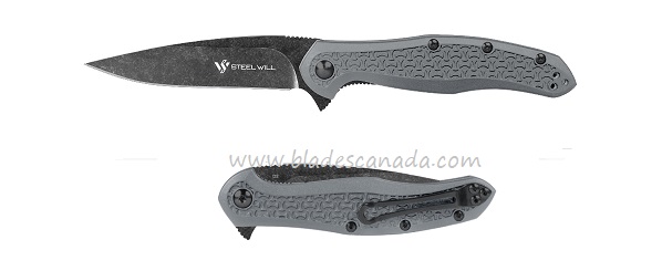 Steel Will Intrigue Mini Flipper Folding Knife, D2 Black SW, F45M-15 - Click Image to Close