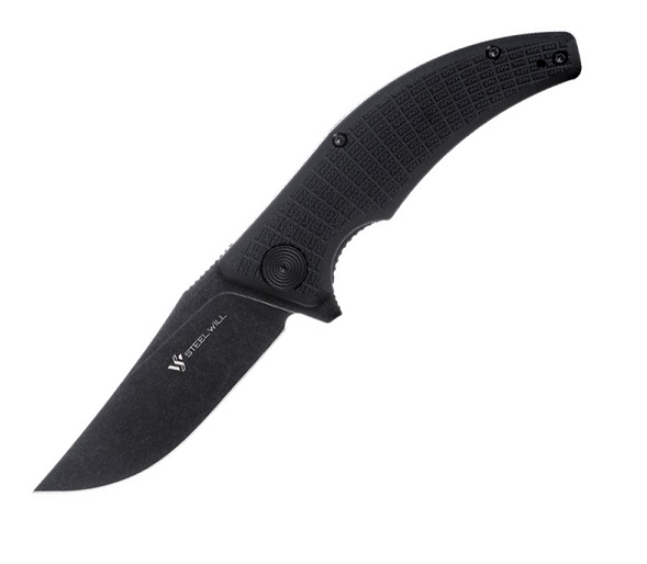Steel Will Sargas Folding Knife, D2 Black, G10 Black, F60-08 - Click Image to Close