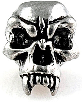 Schmuckatelli Co. Fang Skull Bead Pewter