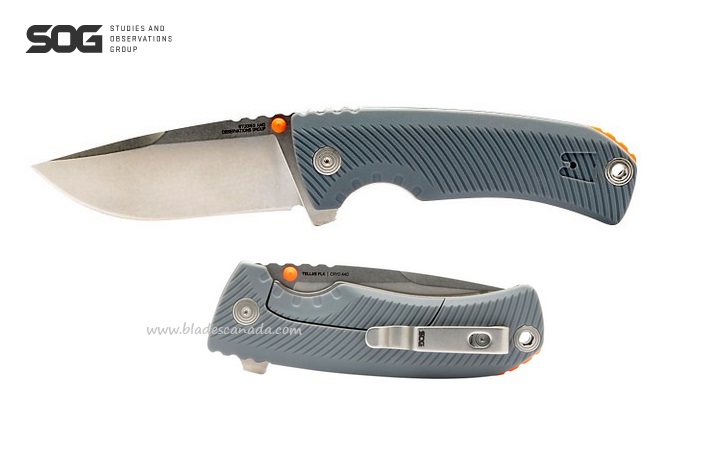 SOG Tellus FLK Framelock Folding Knife, 440C Steel, 14-06-02-43