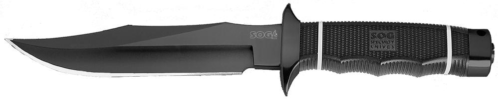 SOG Tech Bowie Fixed Blade Knife, AUS8 Steel, Kydex Sheath, S10B-K