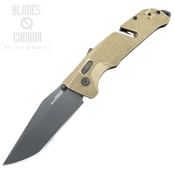 (image for) SOG Trident AT Folding Knife, Assisted Opening, D2 Black, GRN FDE, 11-12-12-41