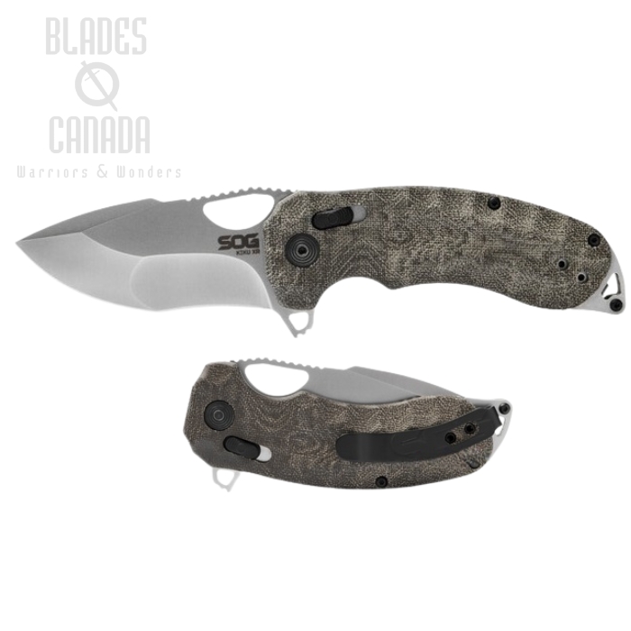 (image for) SOG Kiku XR Folding Knife, CTS XHP Steel, Micarta Handle, 12-27-01-57