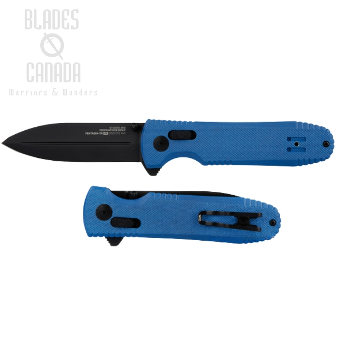 SOG Pentagon XR LTE Flipper Folding Knife, CTS XHP, G10 Blue, 12-61-06-57 (image for) SOG Pentagon XR LTE Flipper Folding Knife, CTS XHP, G10 Blue, 12-61-06-57