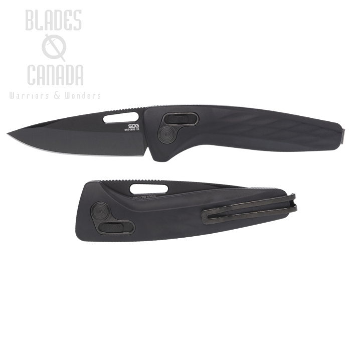 (image for) SOG One-Zero XR Folding Knife, CPM S35VN Black, Aluminum Black, 12-73-03-57