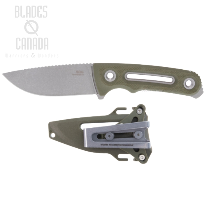 SOG Provider FX Fixed Blade Knife, 154CM SW, G10 Green, 17-35-01-57 (image for) SOG Provider FX Fixed Blade Knife, 154CM SW, G10 Green, 17-35-01-57
