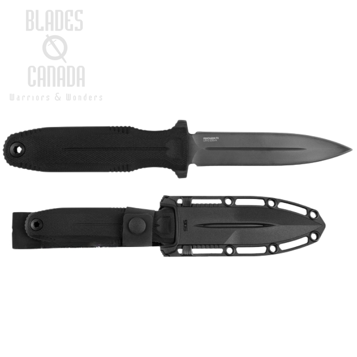 SOG Pentagon FX Fixed Blade Knife, S35VN Black, G10 Black, 17-61-01-57 (image for) SOG Pentagon FX Fixed Blade Knife, S35VN Black, G10 Black, 17-61-01-57