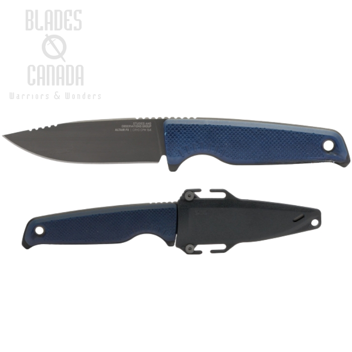 (image for) SOG Altair FX Fixed Blade Knife, CPM 154, GRN Squid Ink, 17-79-01-57