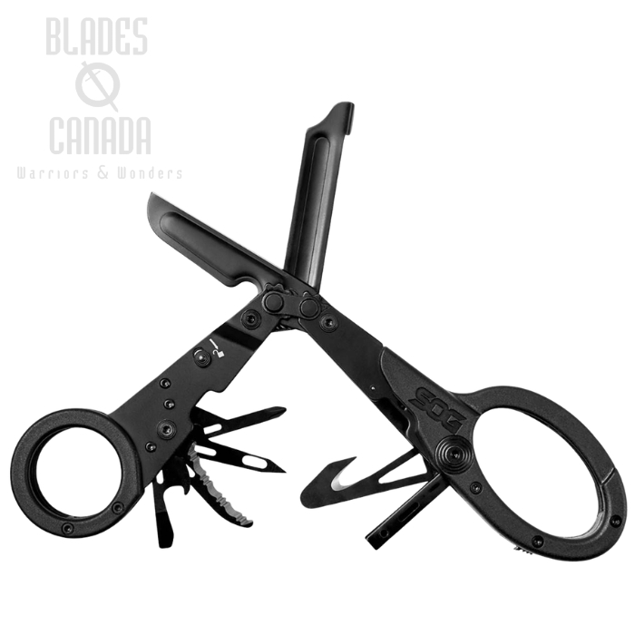 (image for) SOG Parashears Multitool, 11 Tools, Stainless/GRN Black, 23-125-01-43