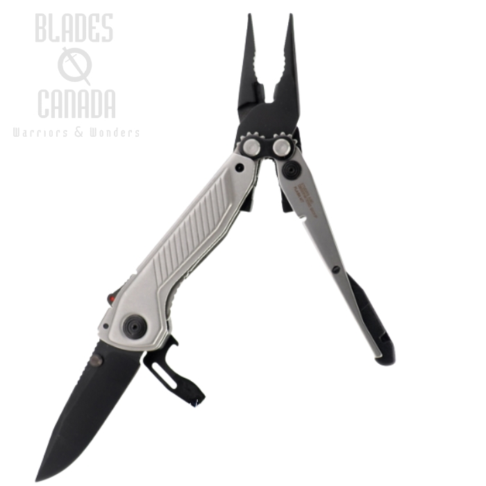 (image for) SOG Flash MT Multi-Tool with Knife, D2 Steel, Silver/Black, 29-55-01-41