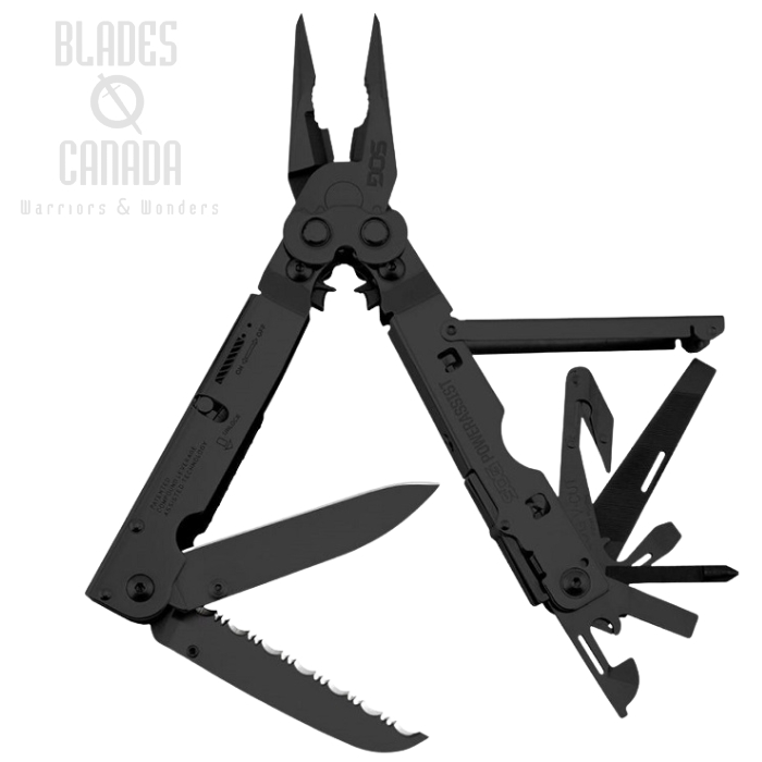(image for) SOG PowerAssist Multi-Tool, Black, Nylon Pouch, B66N
