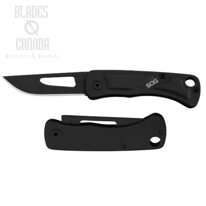 SOG Centi I Slipjoint Folding Knife, Stainless Black Blade and Handle, CE1002 (image for) SOG Centi I Slipjoint Folding Knife, Stainless Black Blade and Handle, CE1002
