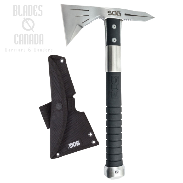 SOG Mini VooDoo Hawk, GRN Black, Nylon Sheath, F182N (image for) SOG Mini VooDoo Hawk, GRN Black, Nylon Sheath, F182N