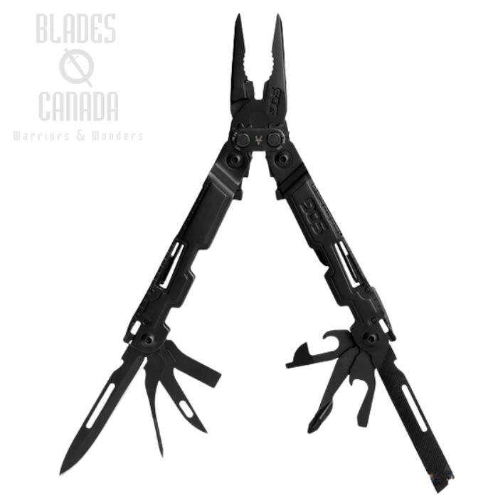 (image for) SOG Poweraccess Multitool, Steel Black, 18 Tools, PA1002