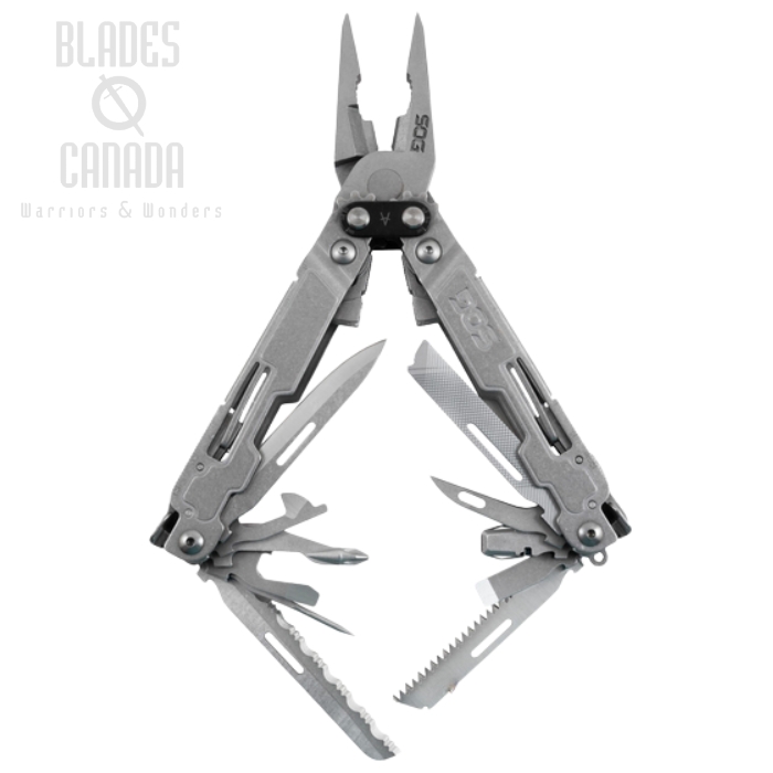 (image for) SOG Poweraccess Delux Multi-Tool, Stainless Steel, Nylon Sheath, PA2001