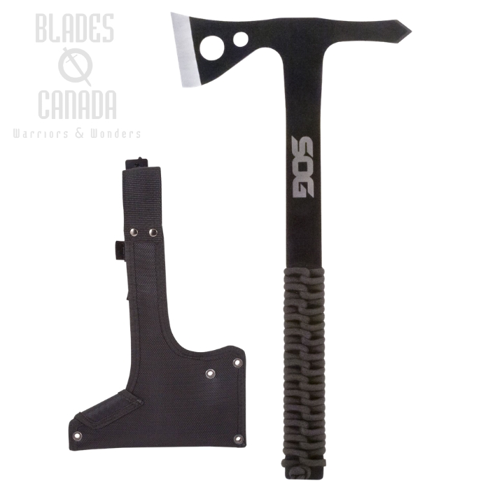 SOG Throwing Hawks, Pack of Three, GRN Handle, Nylon Sheath, TH1001 (image for) SOG Throwing Hawks, Pack of Three, GRN Handle, Nylon Sheath, TH1001