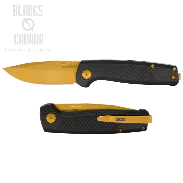 SOG Terminus SJ LTE Slipjoint Folding Knife, S35VN Yellow, CF Reinforced G10, TM1007 (image for) SOG Terminus SJ LTE Slipjoint Folding Knife, S35VN Yellow, CF Reinforced G10, TM1007