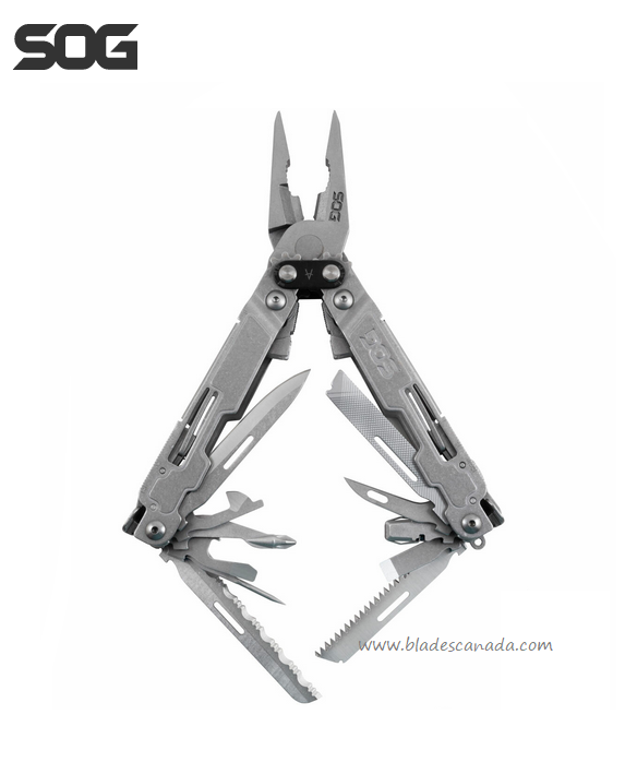 SOG Poweraccess Delux Multi-Tool, Stainless Steel, Nylon Sheath, PA2001